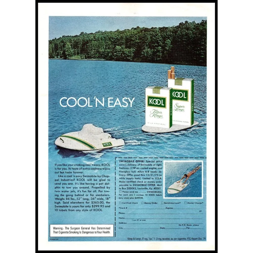 vintage kool cigarette ads Cigarettes Poster Kool Cigarettes - 1970 :